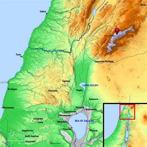 map of mount hermon israel.